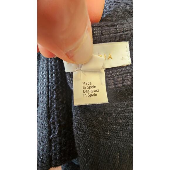 Intropia Kimono Midi Dress, Made in Spain, Black, Belted, US Sz 6 Retail $365 - Picture 9 of 12